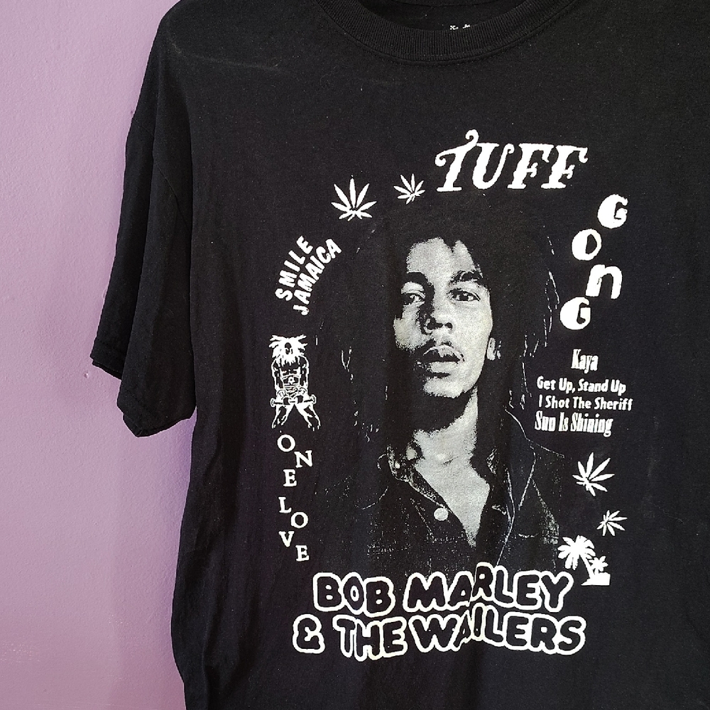 Zion Rootswear Black Bob Marley Graphic Tee